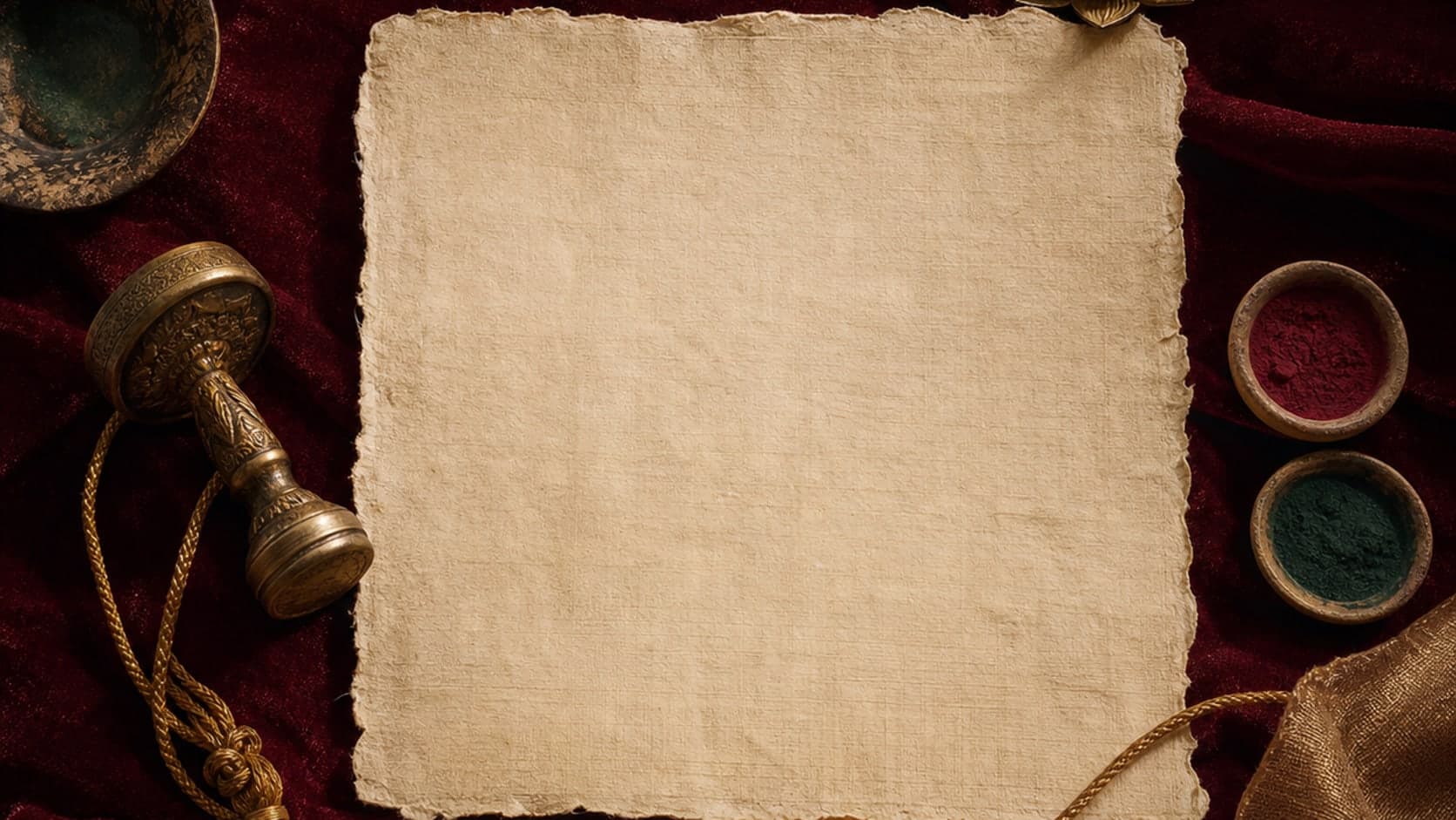 A handmade Egyptian marriage manuscript edged in antique gold